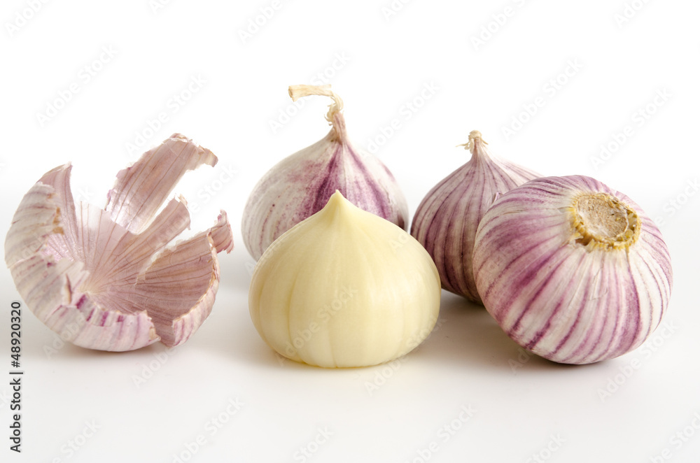 Obraz premium Geschälter Knoblauch