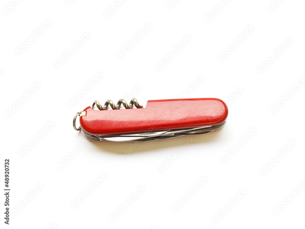 red swiss army knife isolated on white background red swiss army knife isolated on white background