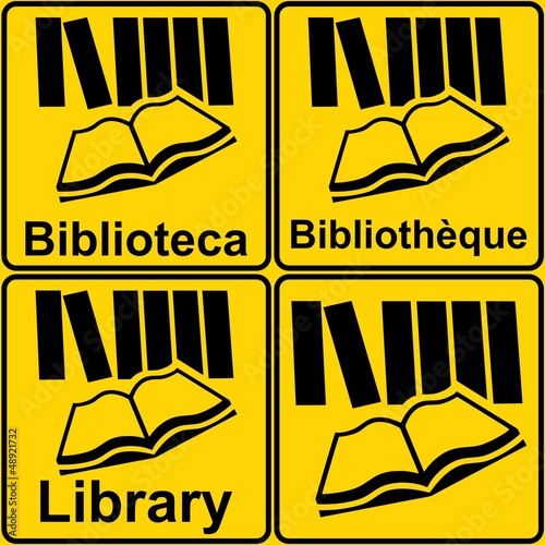 CARTELLO BIBLIOTECA LIBRERIA MULTILINGUE  5