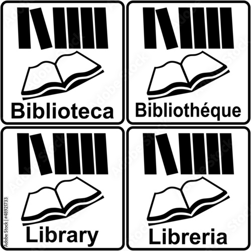 CARTELLO BIBLIOTECA LIBRERIA MULTILINGUE  4
