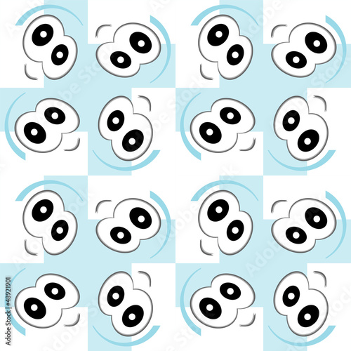 Cartoon eyes seamless pattern