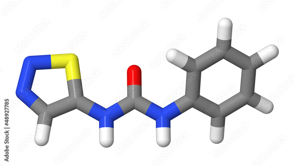 Plant hormone - Cytokinins - Thidiazuron - TDZ - sticks model Plant hormone - Cytokinins - Thidiazuron - TDZ - sticks model