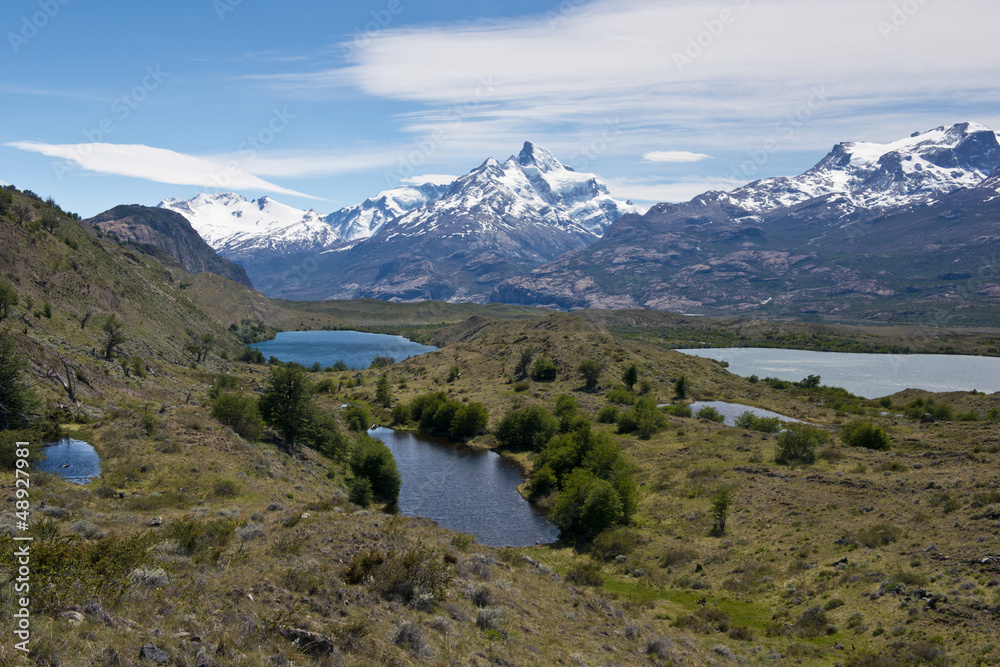 Lakes and Andes from Estancia Cristina