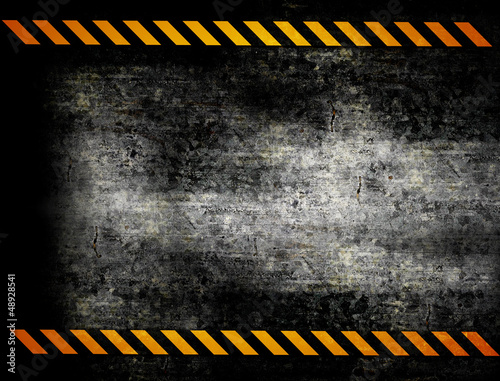 Under Construction with yellow stripes