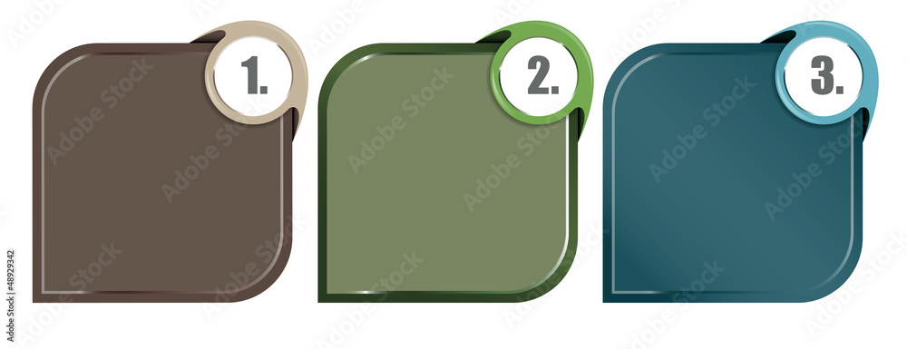Abstract vector background tabs for three steps Abstract vector background tabs for three steps