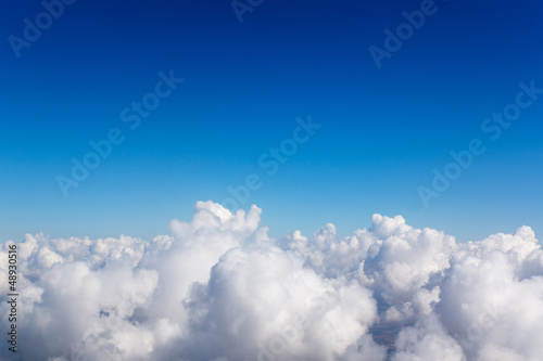 Fototapeta Cloudscape. Blue sky and white cloud.