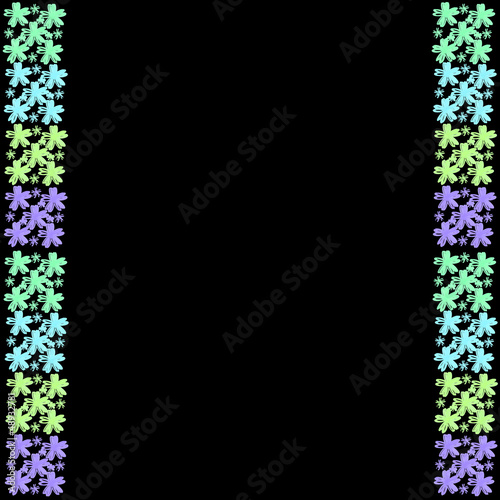 Flower frame of frame on background