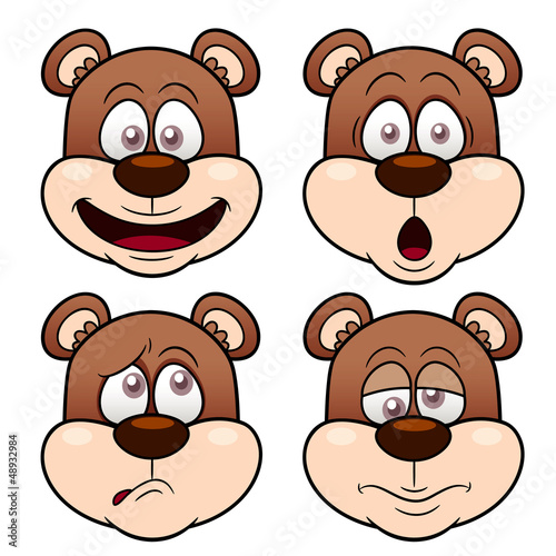 Illustration of Cartoon Bear face