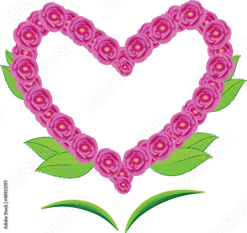 Heart with flower