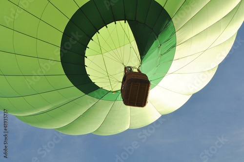 Green Hot Air Balloon Close Up photo