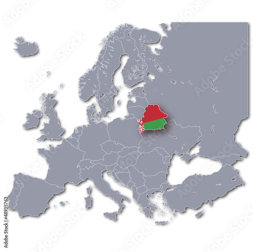 Europakarte Weißrussland