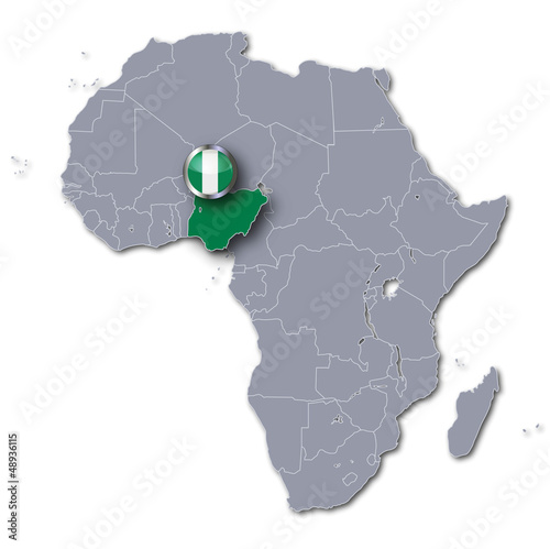 Afrikakarte Nigeria