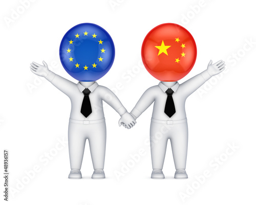 EU-chinese parthnership concept. photo