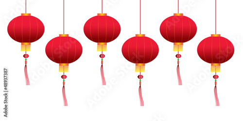 Vector chinese hanging lanterns