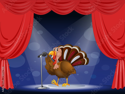 A turkey in the limelight
