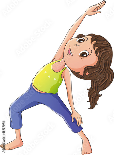 A woman doing yoga