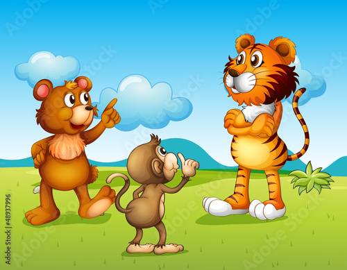 A tiger, a monkey and a rat