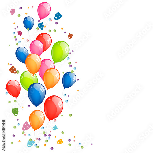 Vector Illustration of a Festive Balloon Background