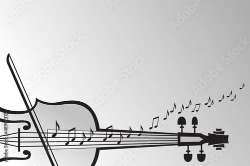 violin and musical notes