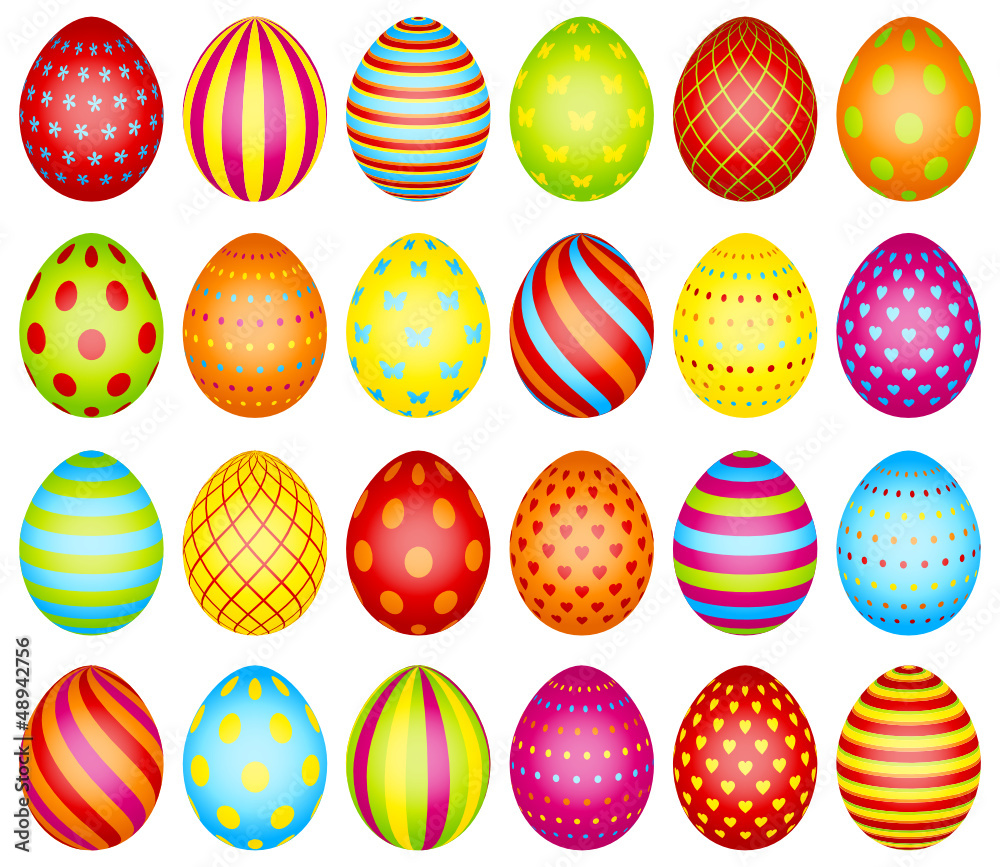 24 Easter Eggs Pattern