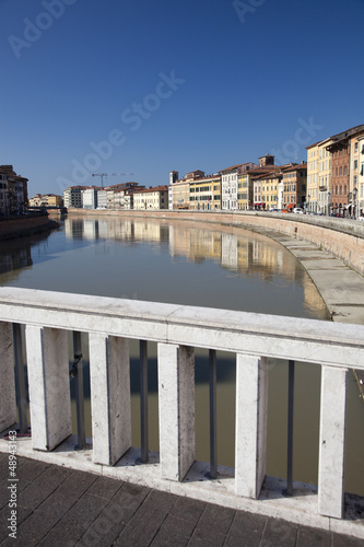 Pisa, ponte di mezzo e lungarno photo