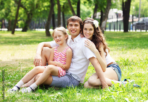 happy family having fun outdoors © Sergey Nivens