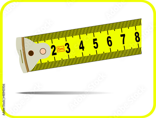 Tape measure isolated on white background