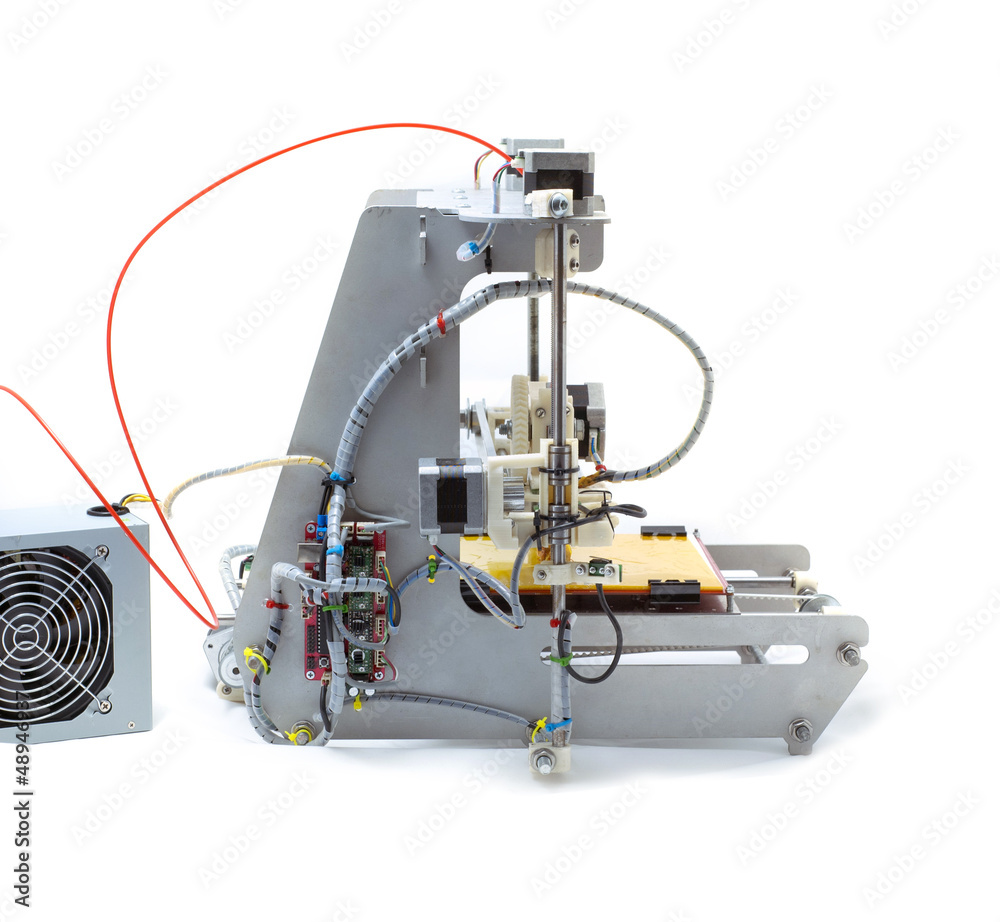 Photo of modern machine. 3-D printer Photo of modern machine. 3-D printer