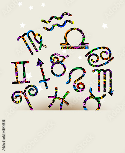 Locandina Segni zodiacali tribali