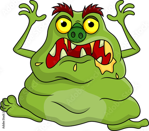 Ugly monster cartoon