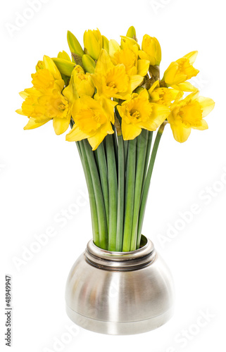 Fototapeta Naklejka Na Ścianę i Meble -  fresh spring narcissus flowers in a vase