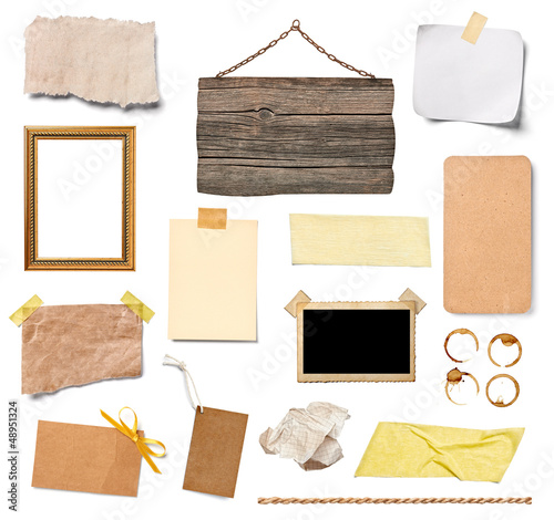 grunge paper piece note