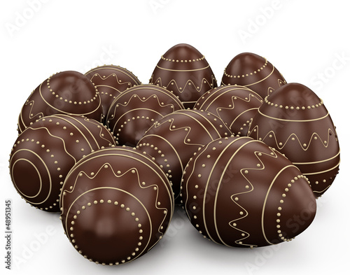Candy easter eggs made ​​ofchocolate