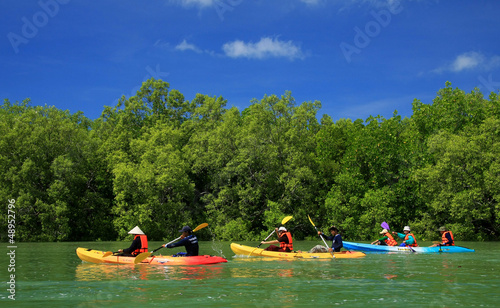 Kayaking in the thai - kayaking at krabi thailand - kayaking at