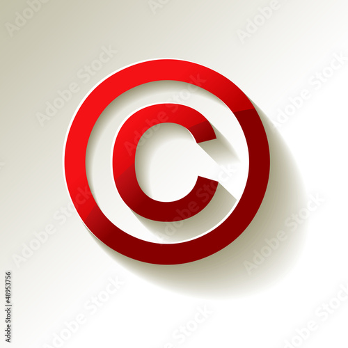 Copyright SYMBOL Plastik Rot