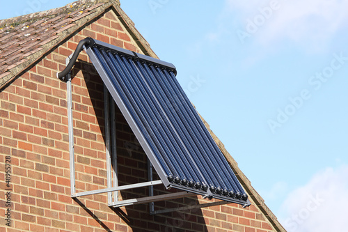 Solar hot water glass tube panel array