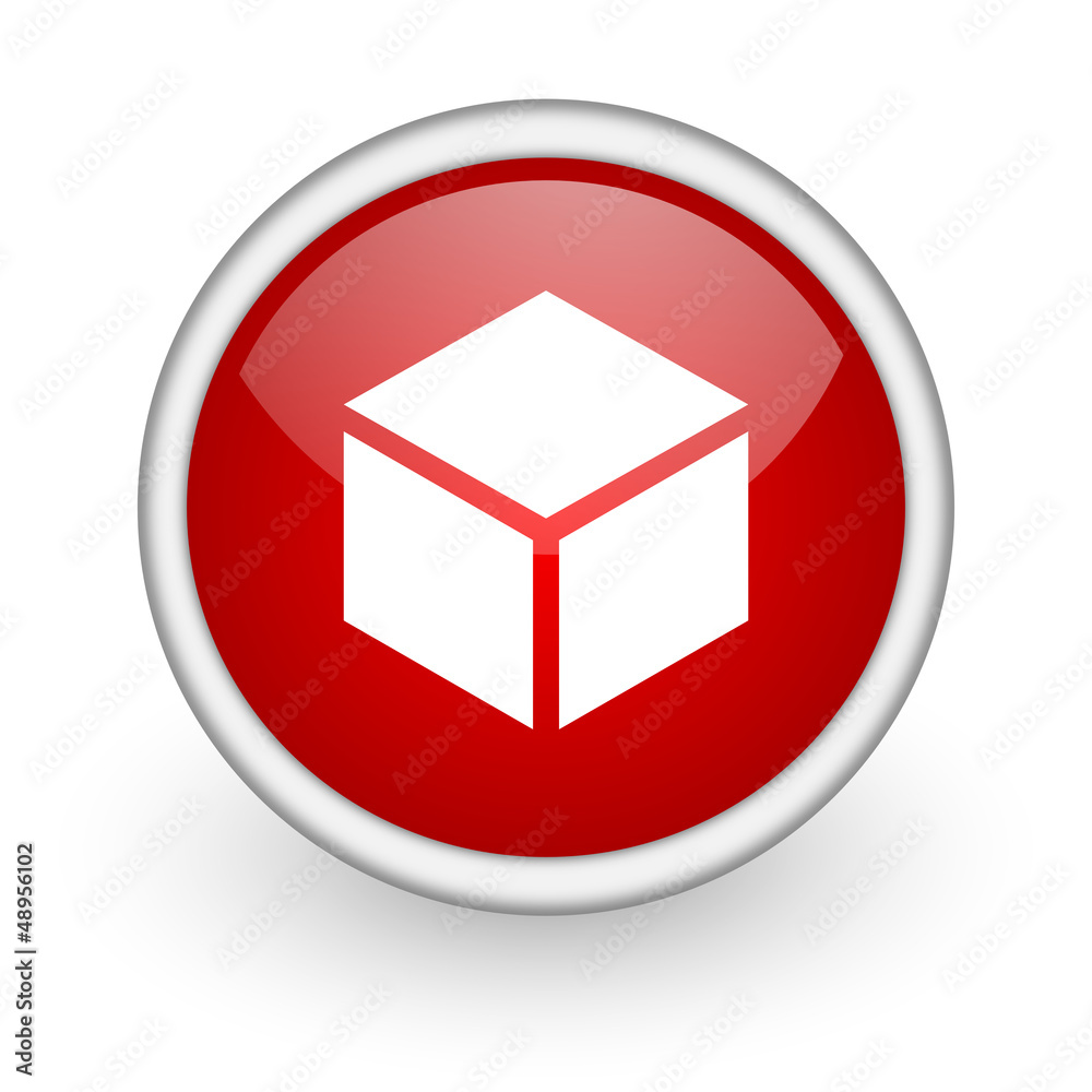 box red circle web icon on white background box red circle web icon on white background