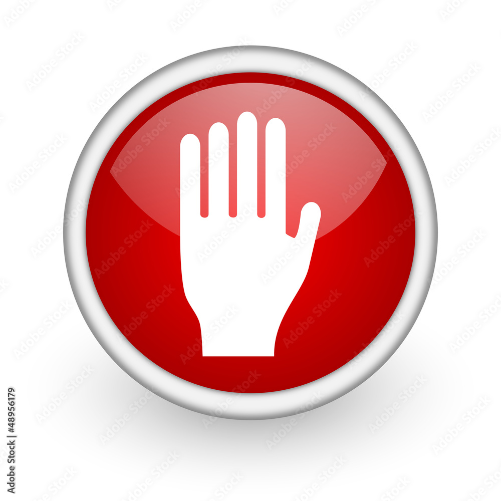 stop red circle web icon on white background stop red circle web icon on white background