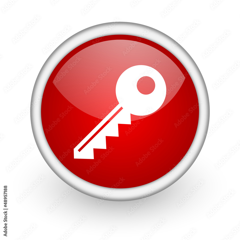 key red circle web icon on white background key red circle web icon on white background
