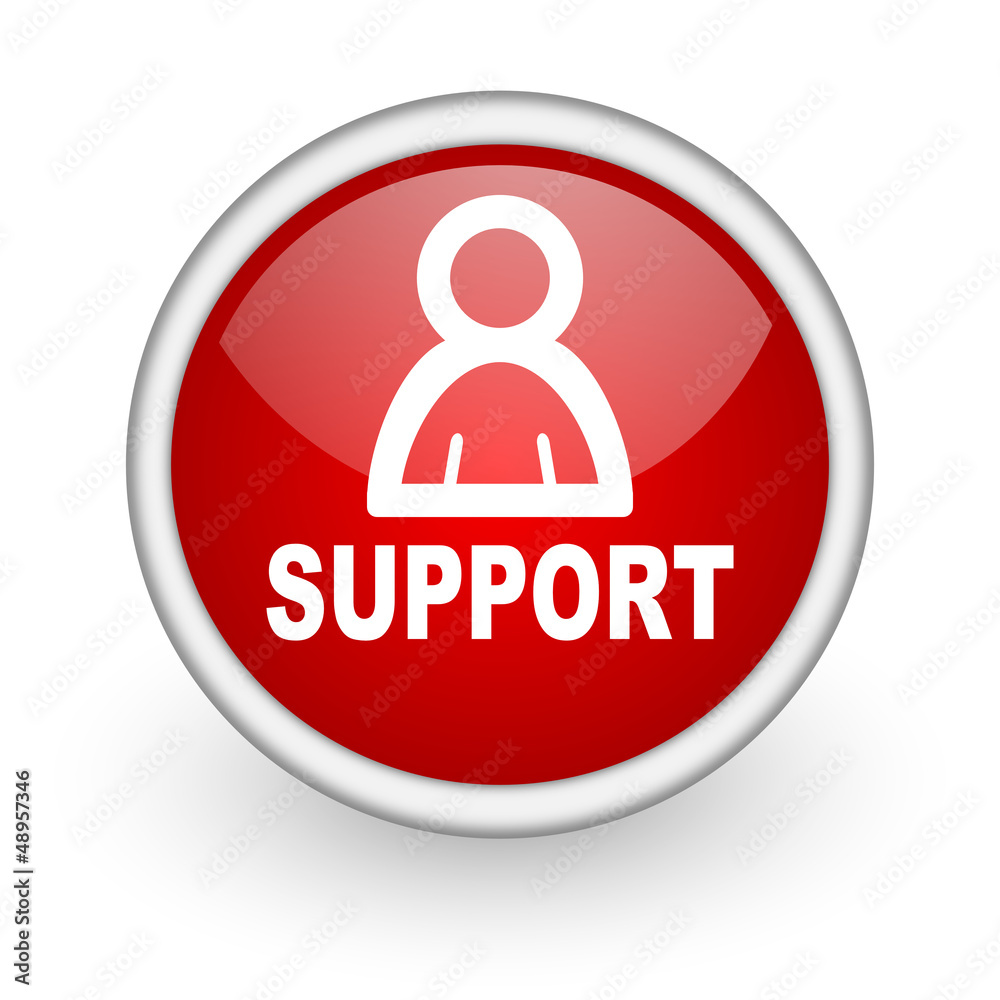 support red circle web icon on white background support red circle web icon on white background