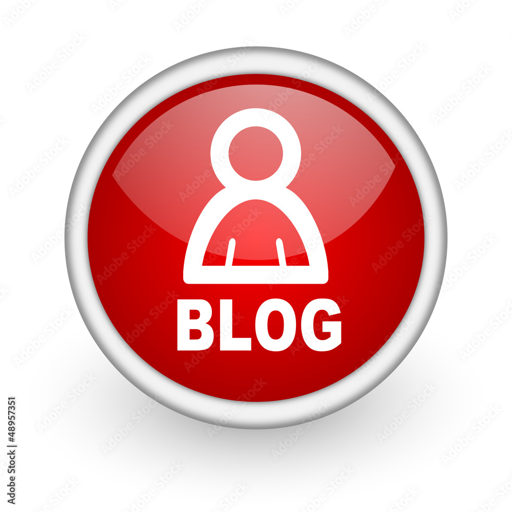 blog red circle web icon on white background blog red circle web icon on white background