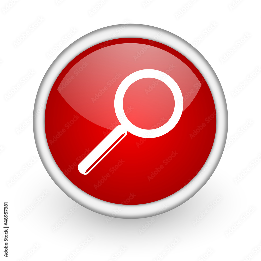 search red circle web icon on white background search red circle web icon on white background