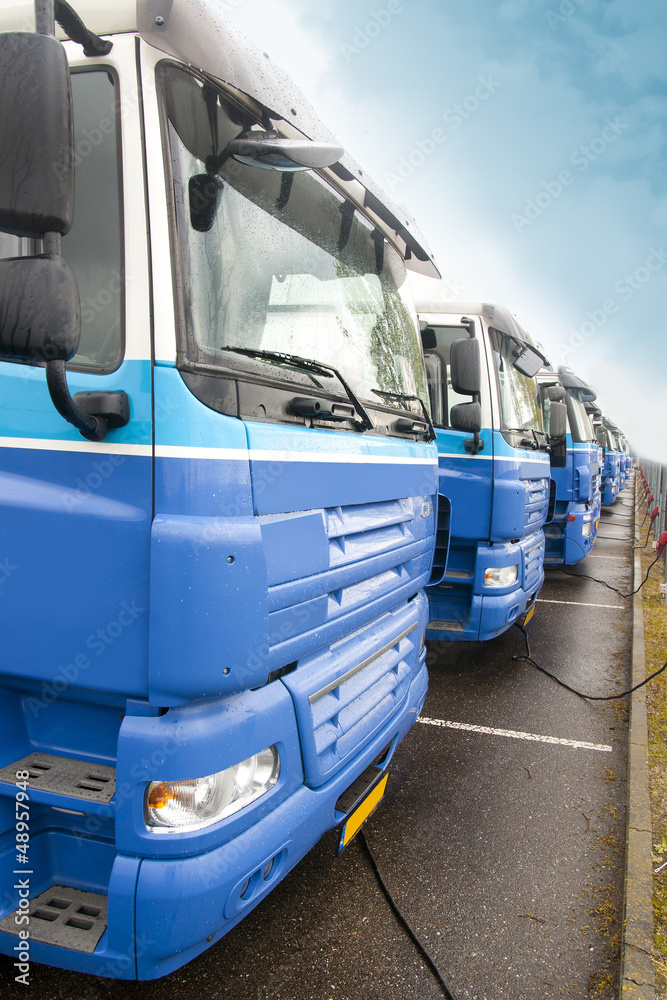 Trucks on a row Trucks on a row