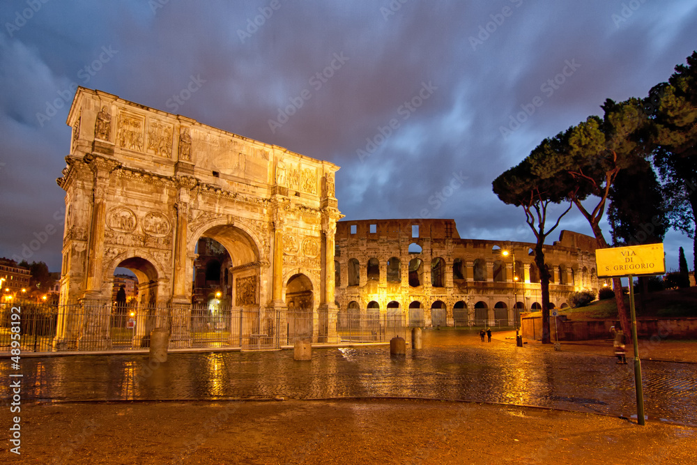 Colosseum and Arch