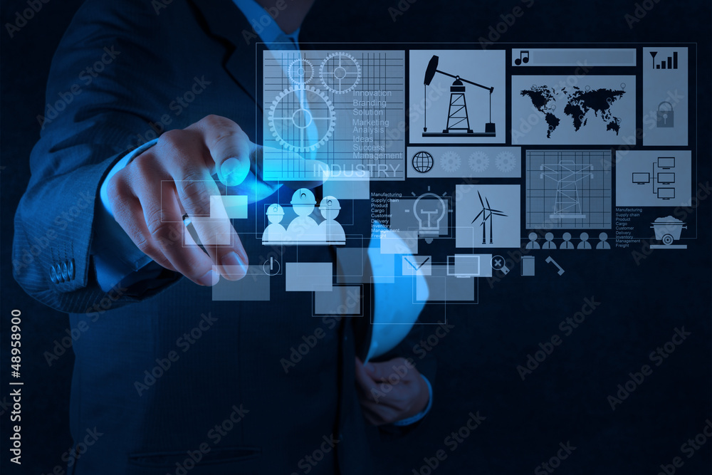 engineer businessman working on modern technology engineer businessman working on modern technology
