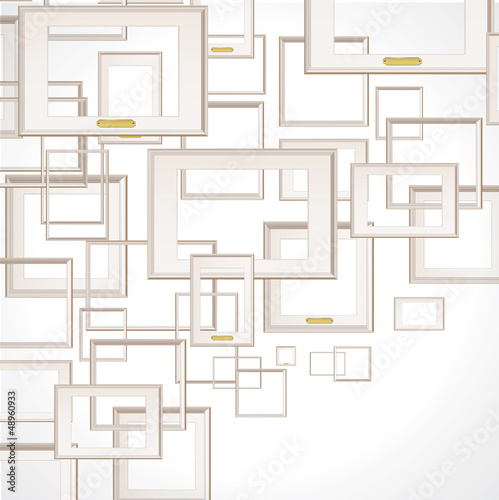 Abstract background with frames. Vector design. 