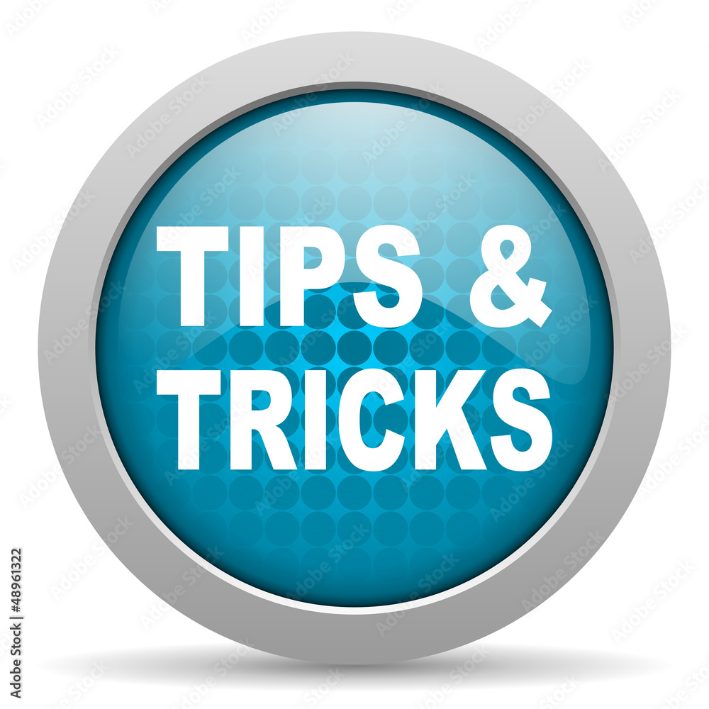 tips blue glossy icon on white background tips blue glossy icon on white background