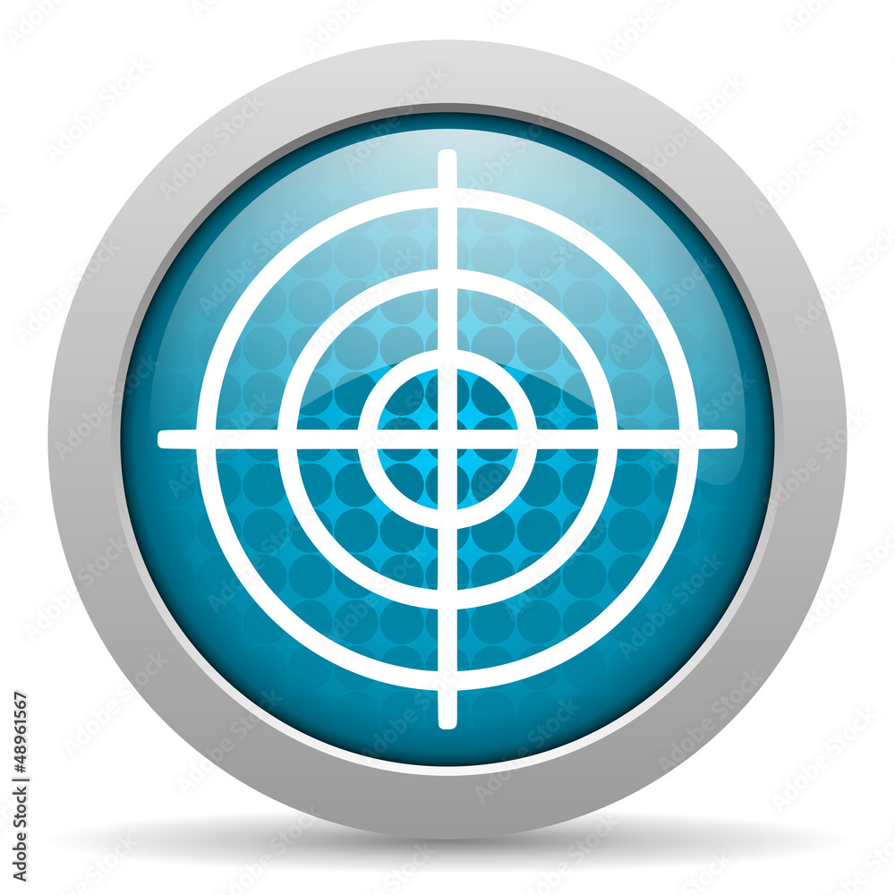 target blue glossy icon on white background target blue glossy icon on white background
