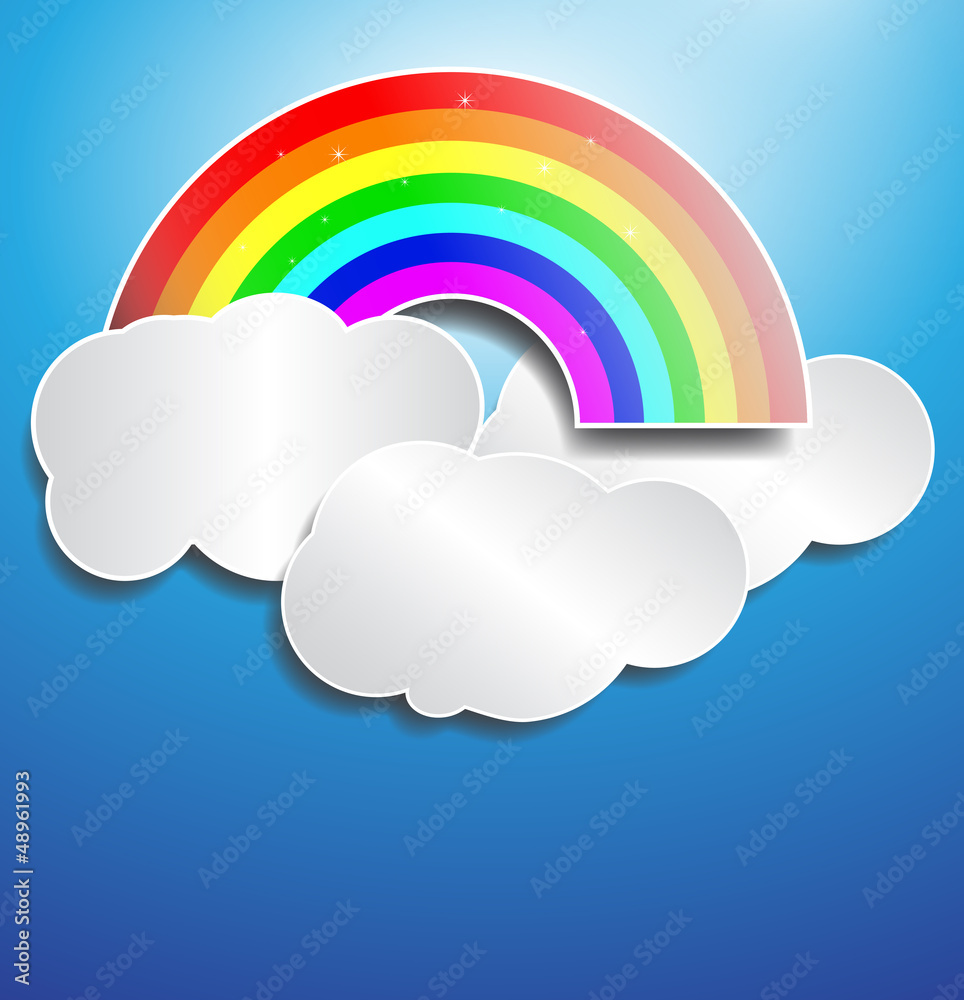 Rainbow Cloud Paper Effect Rainbow Cloud Paper Effect