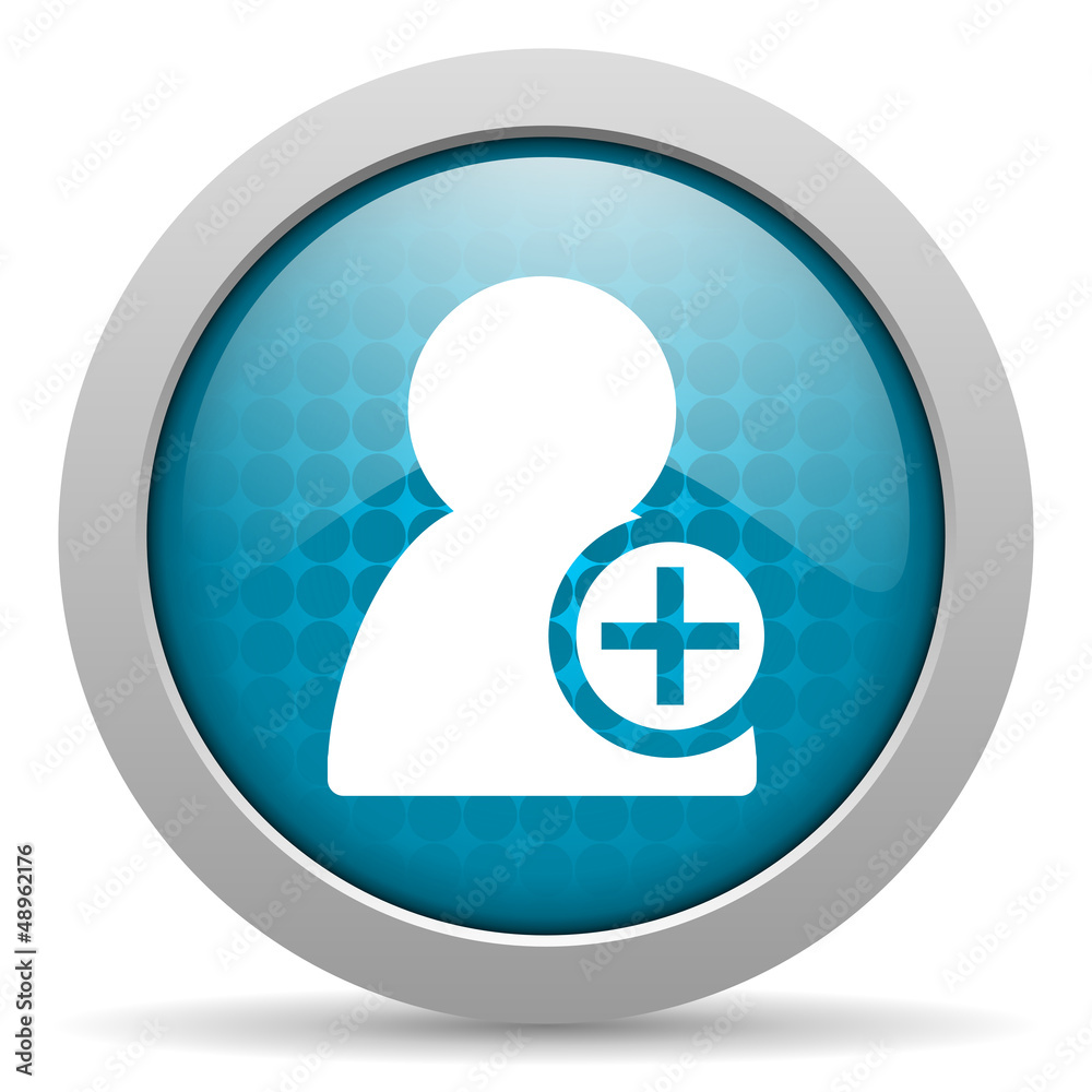 add contact blue glossy icon on white background add contact blue glossy icon on white background